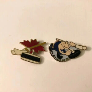 Vintage Curling  Pins Canada Curling Nut Rapier Trophy Pin